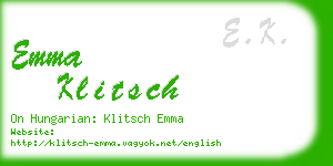 emma klitsch business card